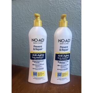 2 New NO-AD Skin Care Prevent & Brighten Anti-Aging Body Moisturizer SPF 15